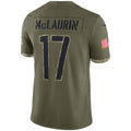 Cooneas W.Commanders #17 Terry McLaurin Player Olive Salute To Service Limited Stitched Jerseys