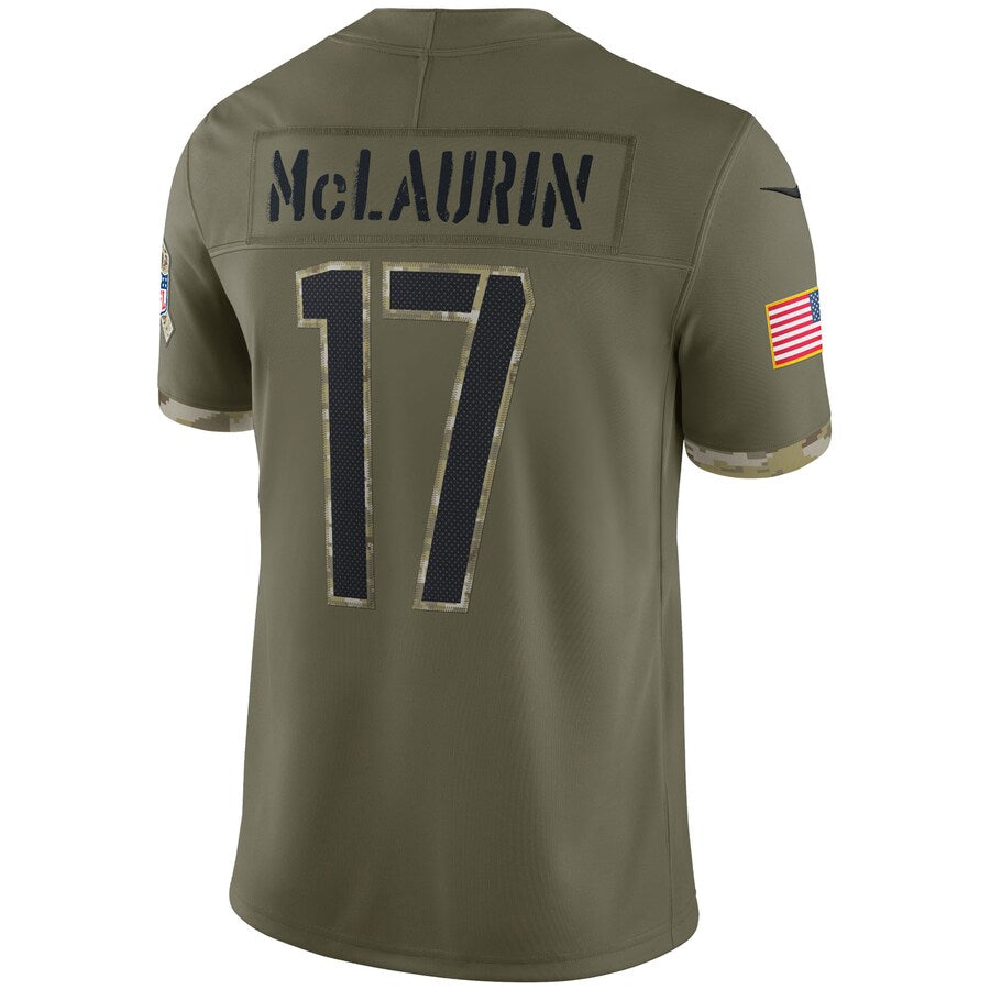 Cooneas W.Commanders #17 Terry McLaurin Player Olive Salute To Service Limited Stitched Jerseys