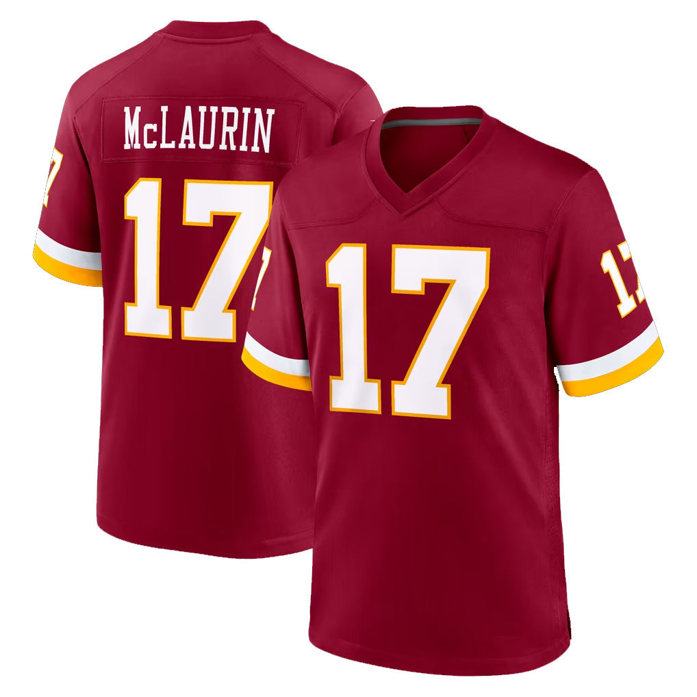 Cooneas W.Commanders #17 Terry Mclaurin Player Burgundy Game Home Stitched Jerseys