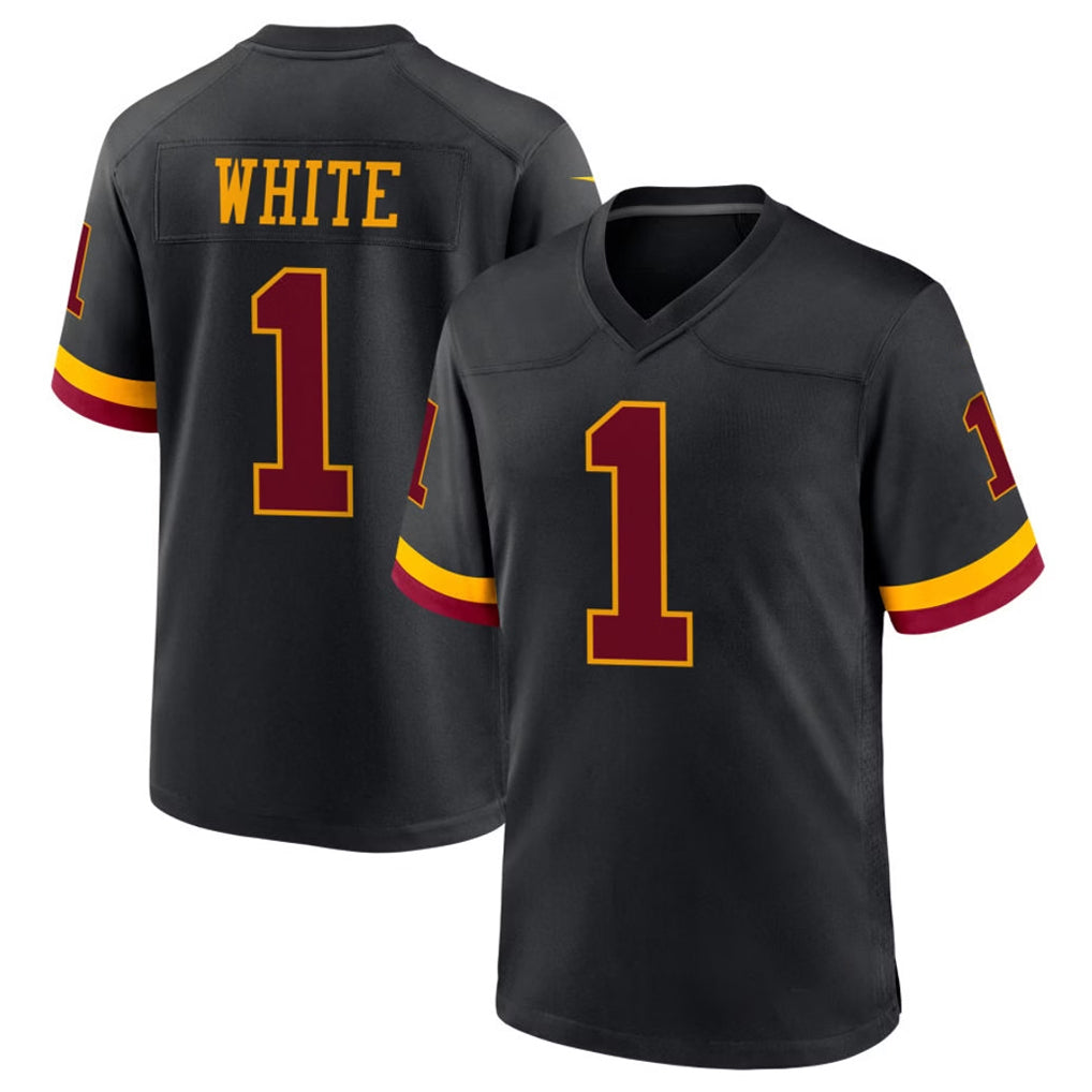 Cooneas W.Commanders #1 Rachaad White Player Black Limited Home Game Stitched Jerseys