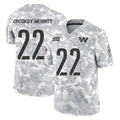Cooneas W.Commanders #22 Jacory Croskey-Merritt Player Arctic Camo Salute to Service Limited Stitched Jerseys
