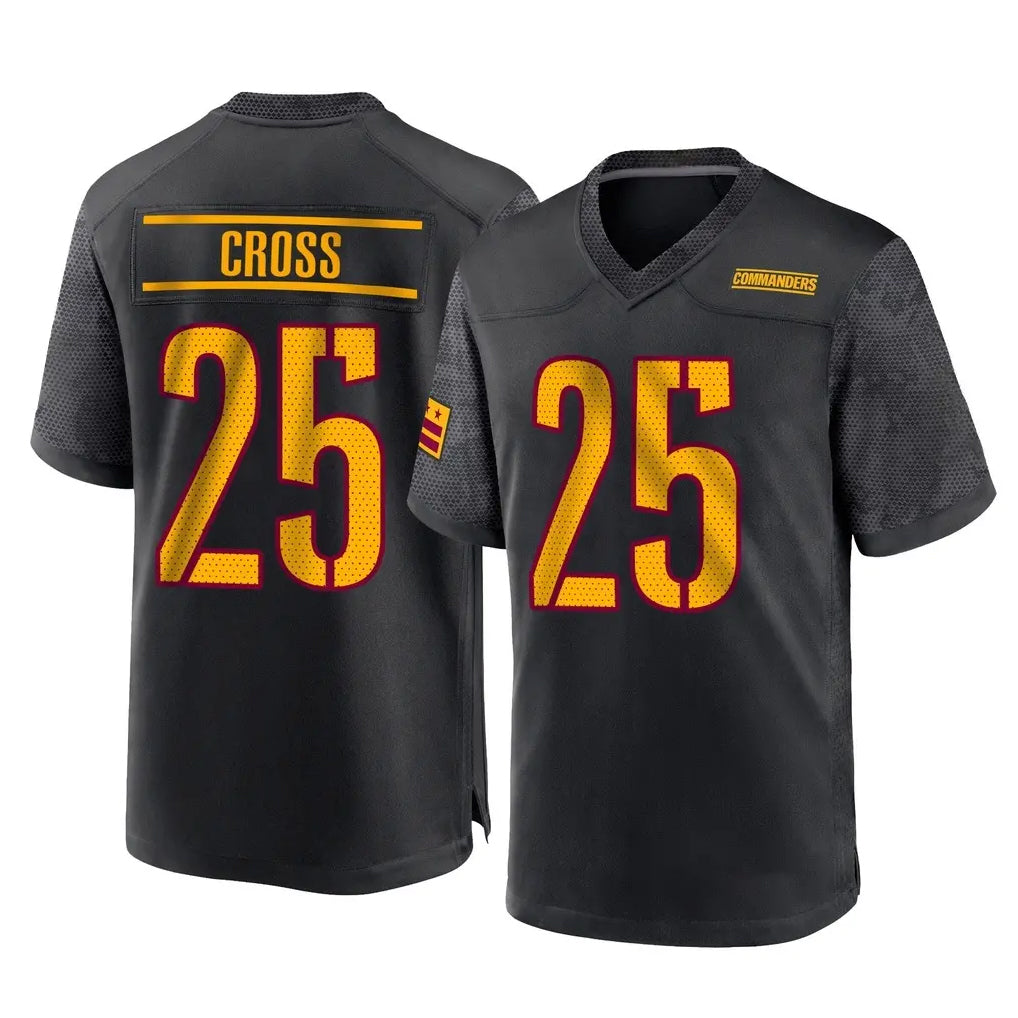 Cooneas W.Commanders #25 Nick Cross Player Black Home Game Stitched Jerseys