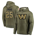 Cooneas W.Commanders #25 Nick Cross Player Olive Salute to Service Pullover Hoodie Limited Home Game Stitched Jerseys
