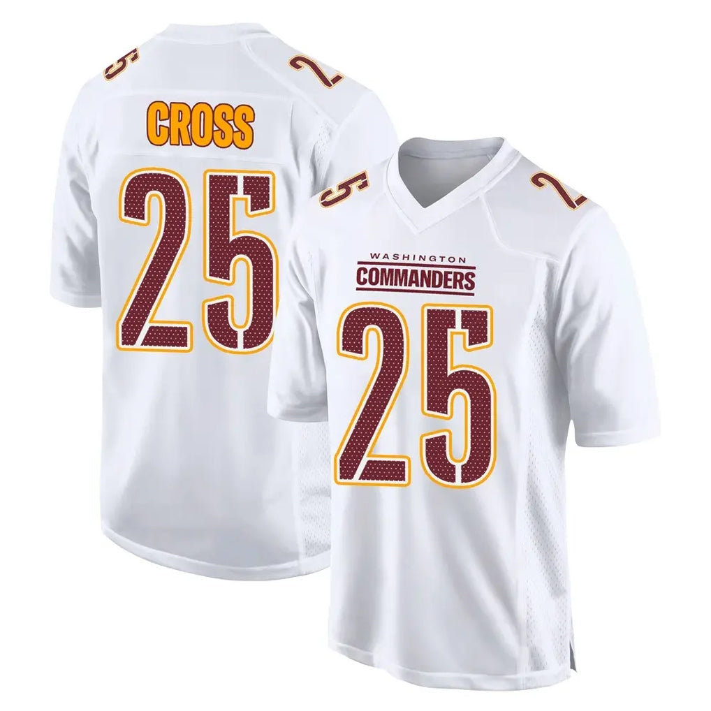 Cooneas W.Commanders #25 Nick Cross Player White Tundra Fashion Home Game Stitched Jerseys