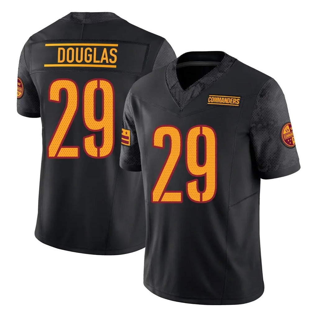 Cooneas W.Commanders #29 Rasul Douglas Player Black Limited Vapor F.U.S.E. Home Game Stitched Jerseys