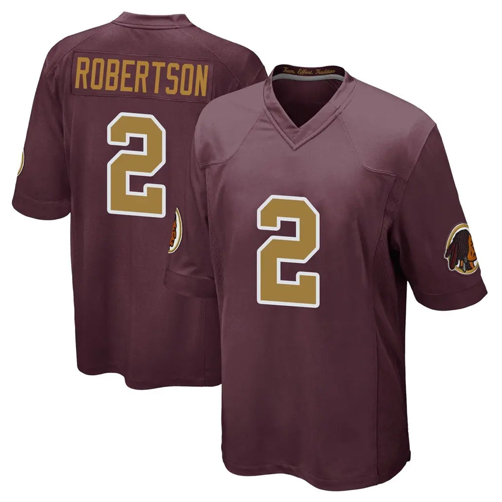 Cooneas W.Commanders #2 Amik Robertson Player Burgundy Alternate Home Game Stitched Jerseys