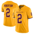 Cooneas W.Commanders #2 Amik Robertson Player Gold Limited Color Rush Home Game Stitched Jerseys