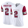 Cooneas W.Commanders #2 Amik Robertson Player White Vapor F.U.S.E. Limited Home Game Stitched Jerseys