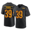 Cooneas W.Commanders #39 Jeremy Reaves Player Black Home Game Stitched Jerseys