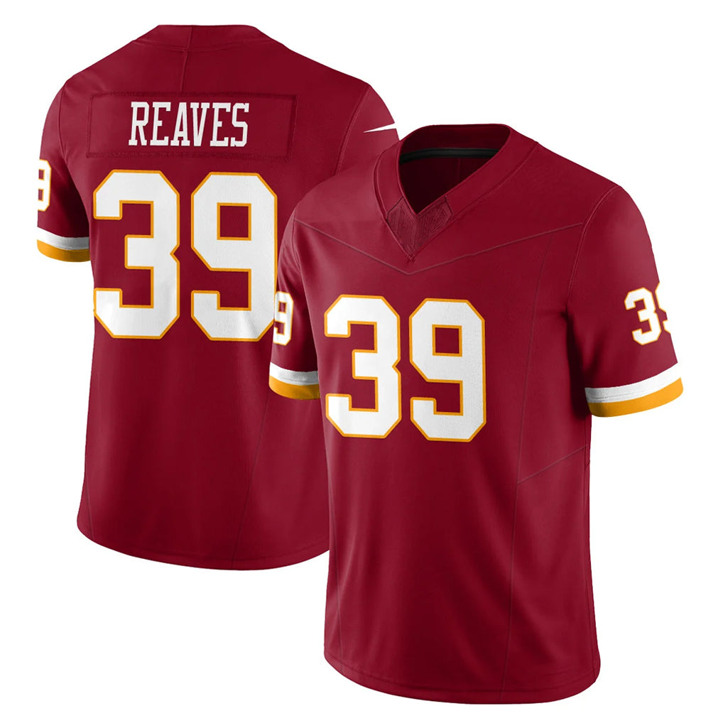 Cooneas W.Commanders #39 Jeremy Reaves Player Burgundy Limited Team Vapor F.U.S.E. Home Game Stitched Jerseys