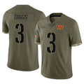 Cooneas W.Commanders #3 Stefon Diggs Player Olive Salute To Service Limited Home Game Stitched Jerseys
