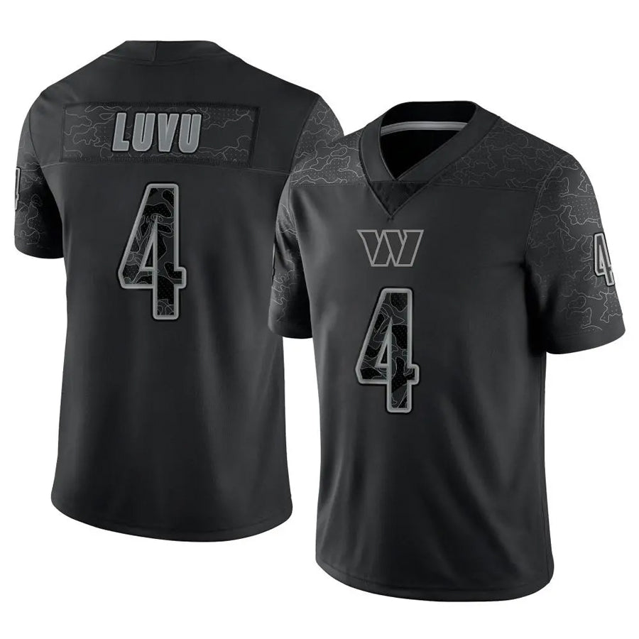 Cooneas W.Commanders #4 Frankie Luvu Player Black RFLCTV Limited Stitched Jerseys