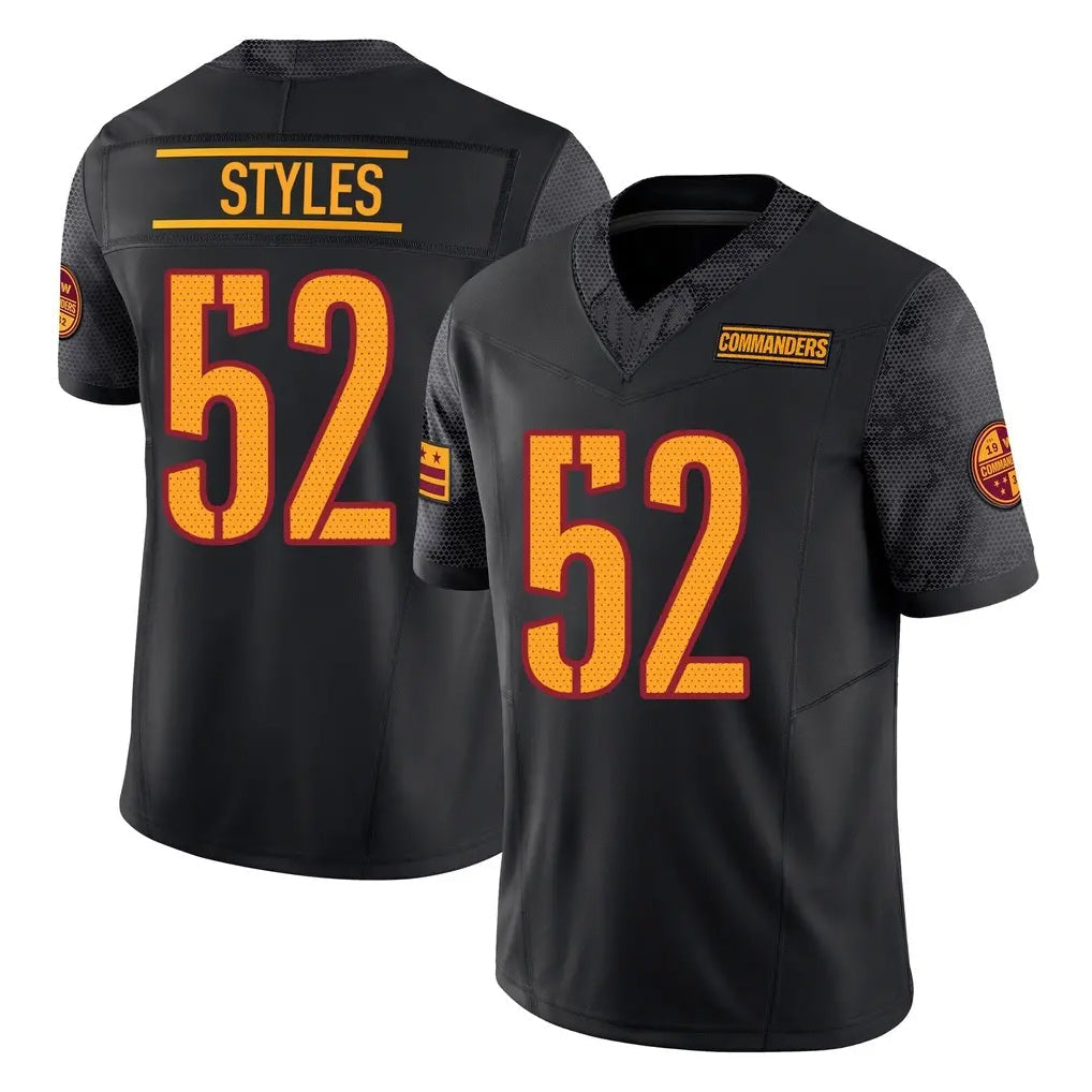 Cooneas W.Commanders #52 Sonny Styles Player Black Limited Vapor F.U.S.E. Home Game Stitched Jerseys