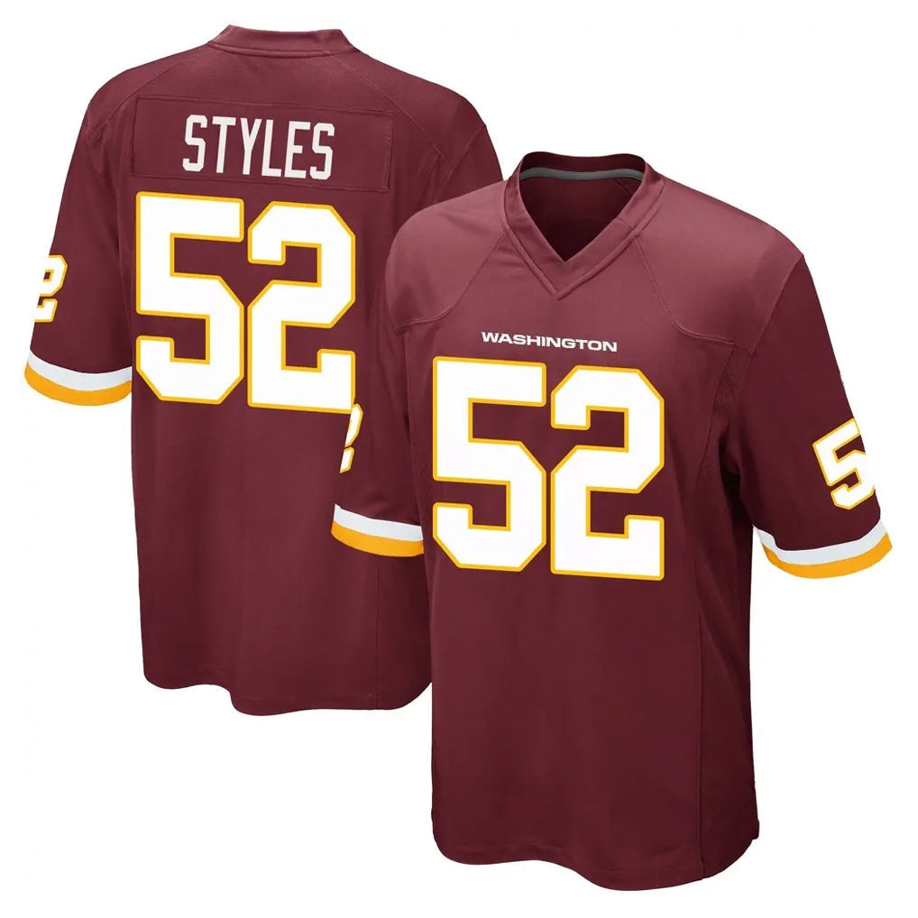 Cooneas W.Commanders #52 Sonny Styles Player Burgundy Team Color Home Game Stitched Jerseys