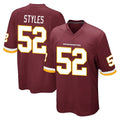 Cooneas W.Commanders #52 Sonny Styles Player Burgundy Team Color Home Game Stitched Jerseys
