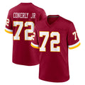 Cooneas W.Commanders #72 Josh Conerly Jr. Player Burgundy Game Home Stitched Jerseys