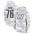 Cooneas W.Commanders #76 Sam Cosmi Player Arctic Camo Limited Salute to Service Pullover Hoodies Game Stitched Jerseys