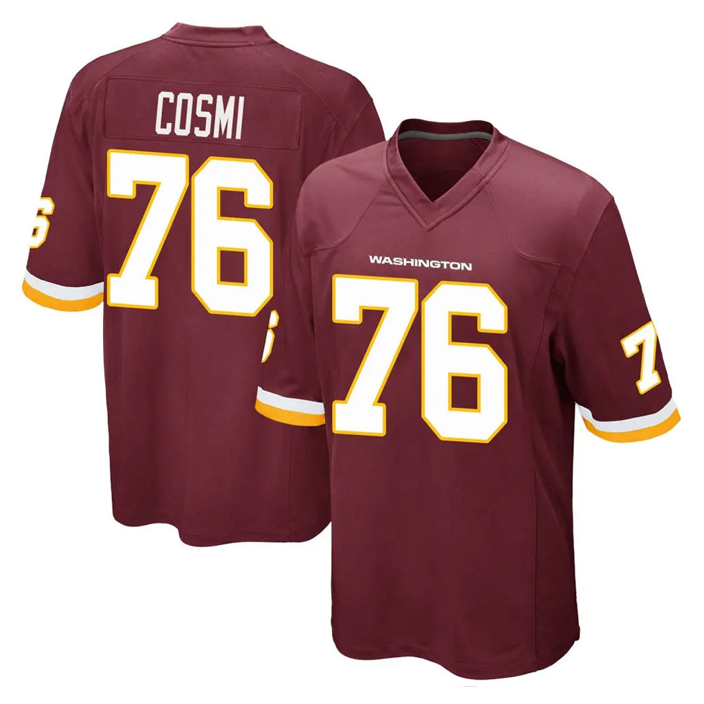 Cooneas W.Commanders #76 Sam Cosmi Player Burgundy Team Color Home Game Stitched Jerseys
