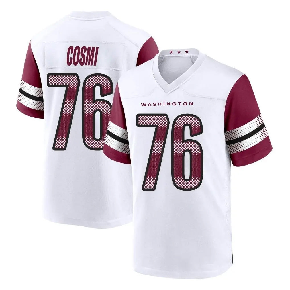 Cooneas W.Commanders #76 Sam Cosmi Player White Game Home Stitched Jerseys