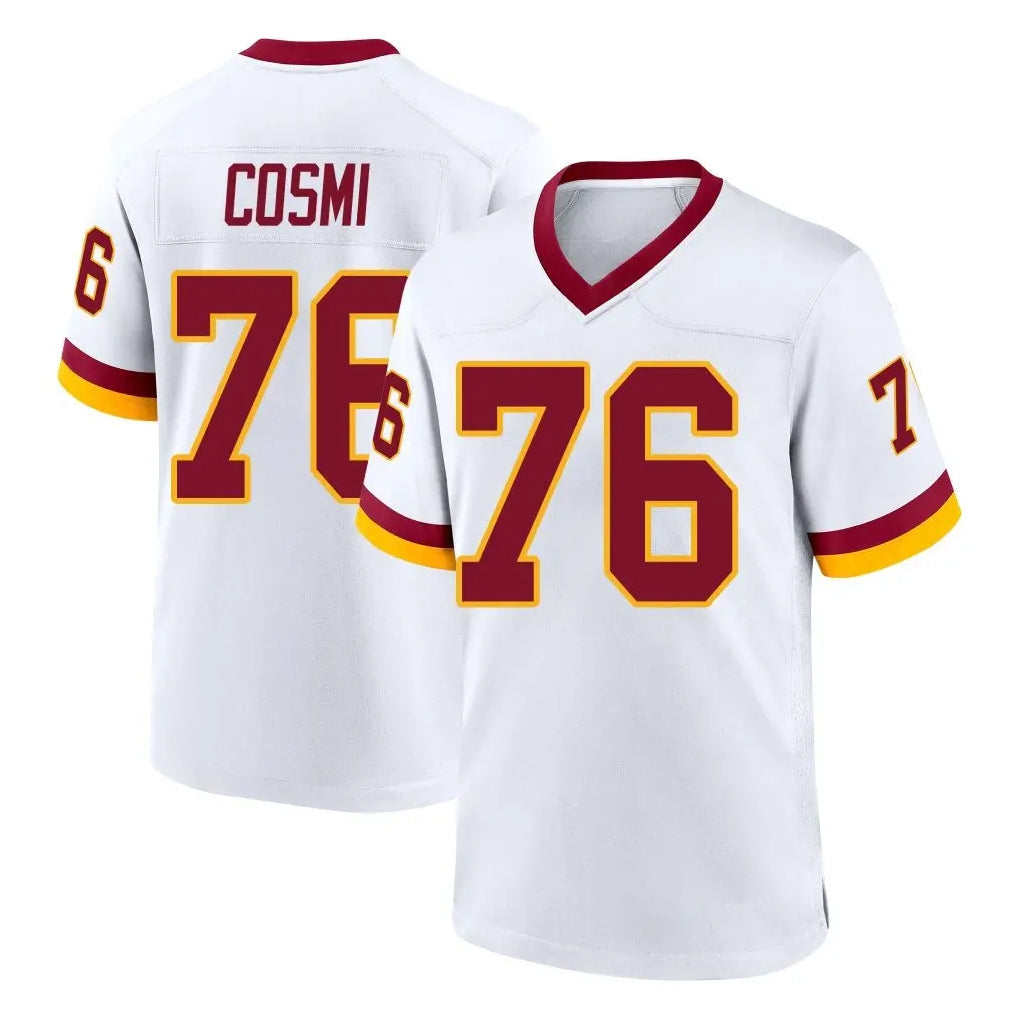 Cooneas W.Commanders #76 Sam Cosmi Player White Home Game Stitched Jerseys