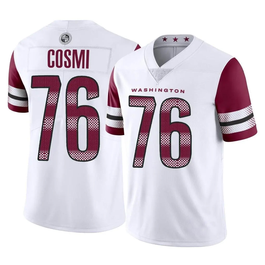 Cooneas W.Commanders #76 Sam Cosmi Player White Limited Vapor Home Game Stitched Jerseys