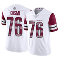 Cooneas W.Commanders #76 Sam Cosmi Player White Limited Vapor Home Game Stitched Jerseys