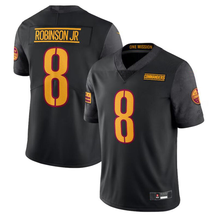 Cooneas W.Commanders #8 Brian Robinson Jr. Black Vapor Untouchable Limited American Stitched Jerseys