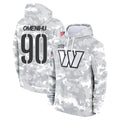 Cooneas W.Commanders #90 Charles Omenihu Player Arctic Camo Limited Salute to Service Pullover Hoodies Game Stitched Jerseys