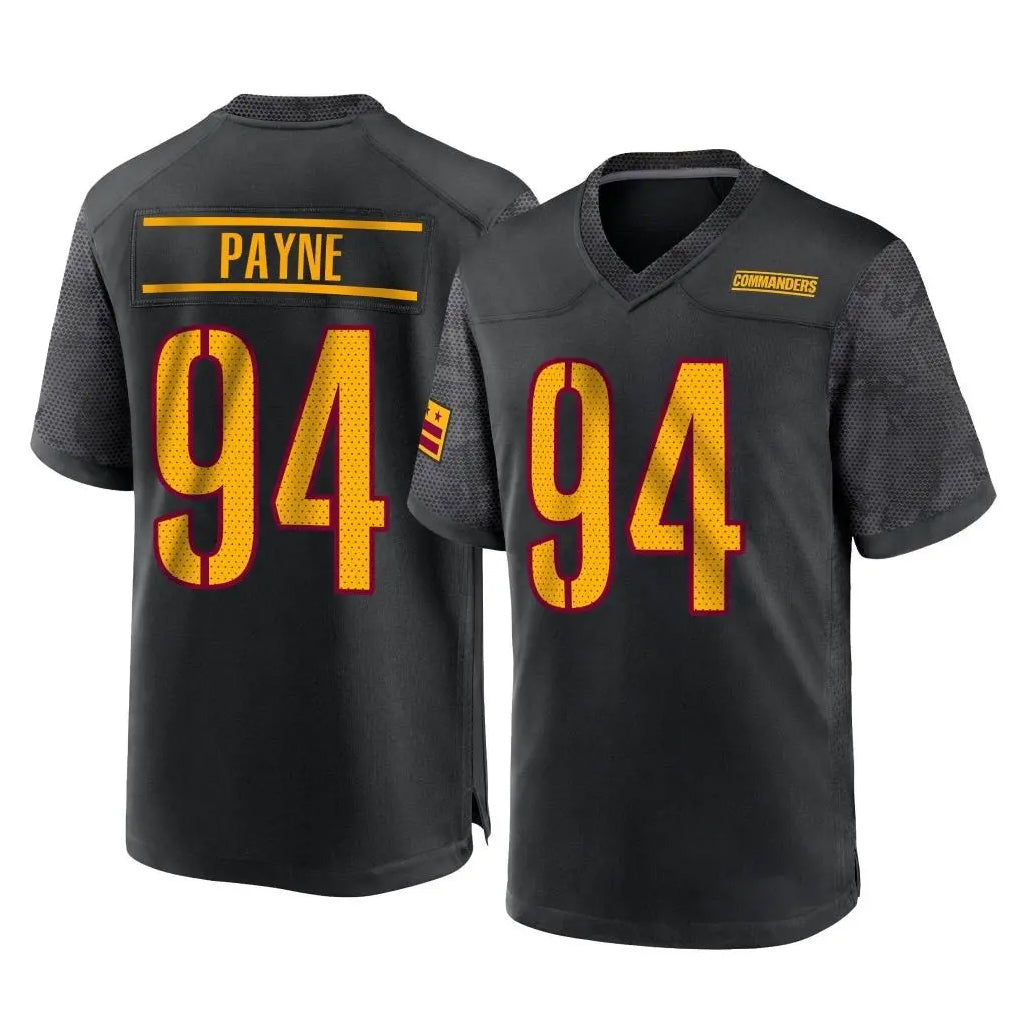 Cooneas W.Commanders #94 Daron Payne Player Black Home Game Stitched Jerseys
