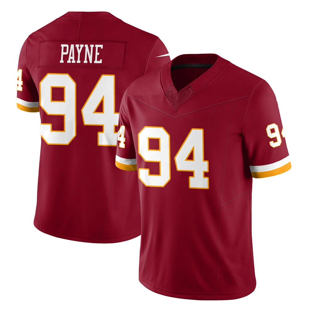 Cooneas W.Commanders #94 Daron Payne Player Burgundy Limited Team Vapor F.U.S.E. Home Game Stitched Jerseys