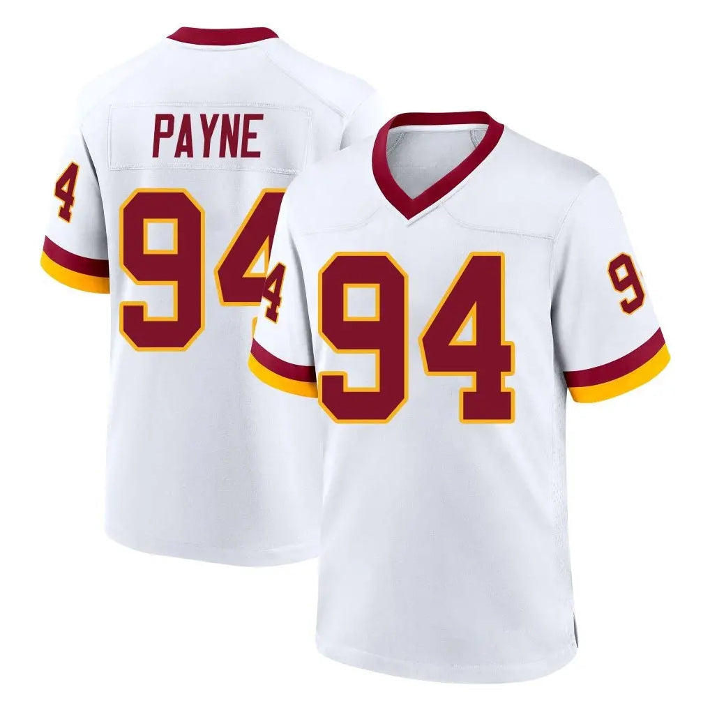 Cooneas W.Commanders #94 Daron Payne Player White Home Game Stitched Jerseys