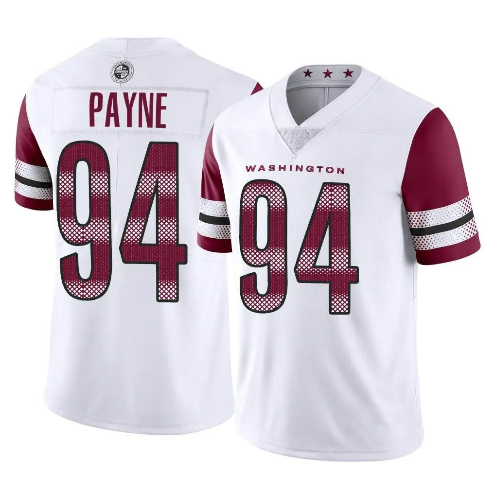 Cooneas W.Commanders #94 Daron Payne Player White Limited Vapor Home Game Stitched Jerseys