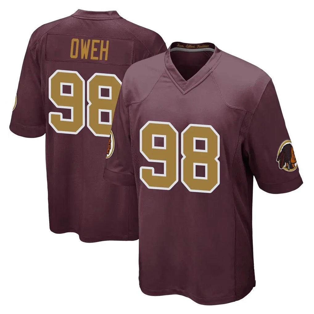 Cooneas W.Commanders #98 Odafe Oweh Player Burgundy Alternate Home Game Stitched Jerseys