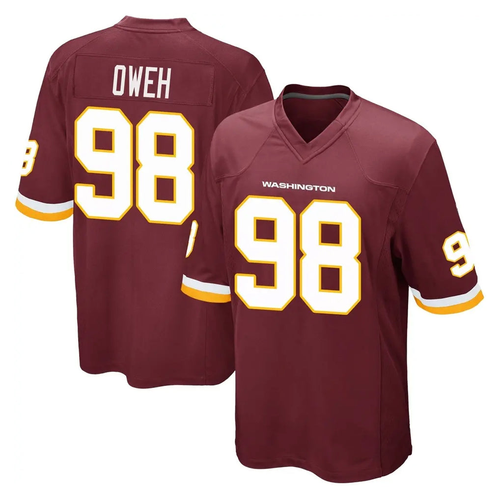 Cooneas W.Commanders #98 Odafe Oweh Player Burgundy Team Color Home Game Stitched Jerseys