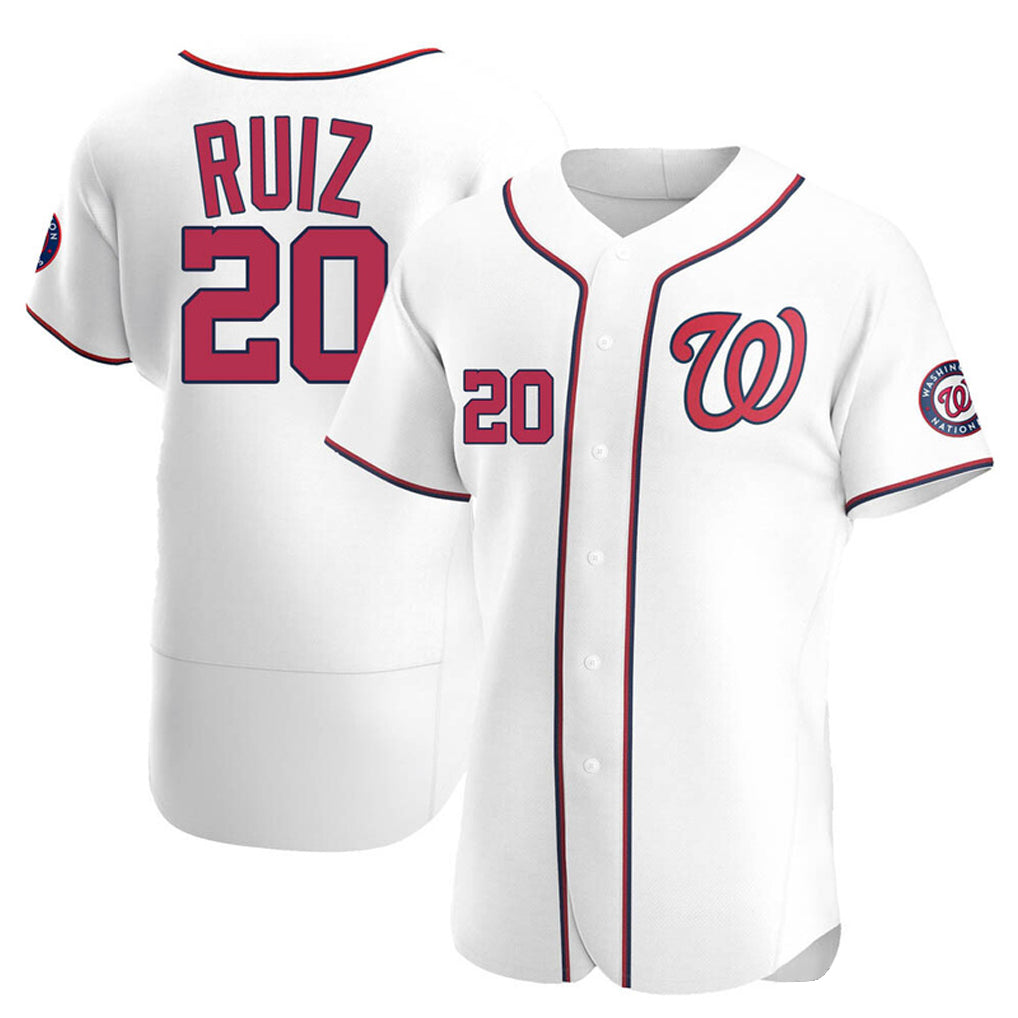 Cooneas W.Nationals #20 Keibert Ruiz Player White Elite Home Stitched Jerseys