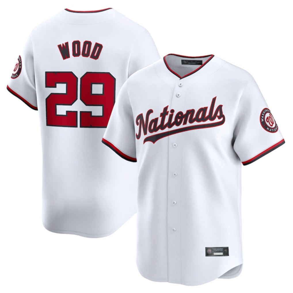 Cooneas W.Nationals #29 James Wood Player White Home Limited Stitched Jerseys