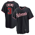 Cooneas W.Nationals #3 Dylan Crews Player Navy Game Stitched Jerseys