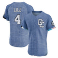 Cooneas W.Nationals #4 Daylen Lile Player Blue City Connect Limited Stitched Jerseys