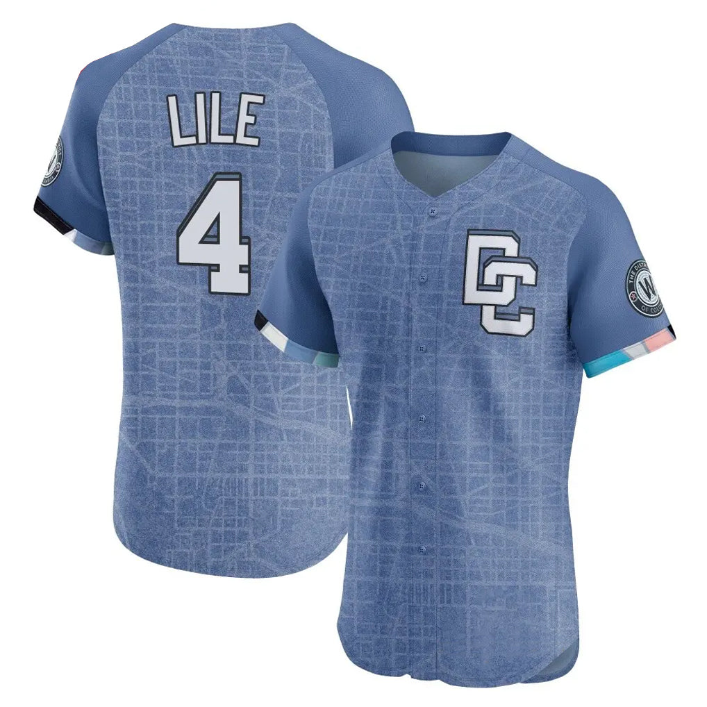 Cooneas W.Nationals #4 Daylen Lile Player Blue City Connect Limited Stitched Jerseys