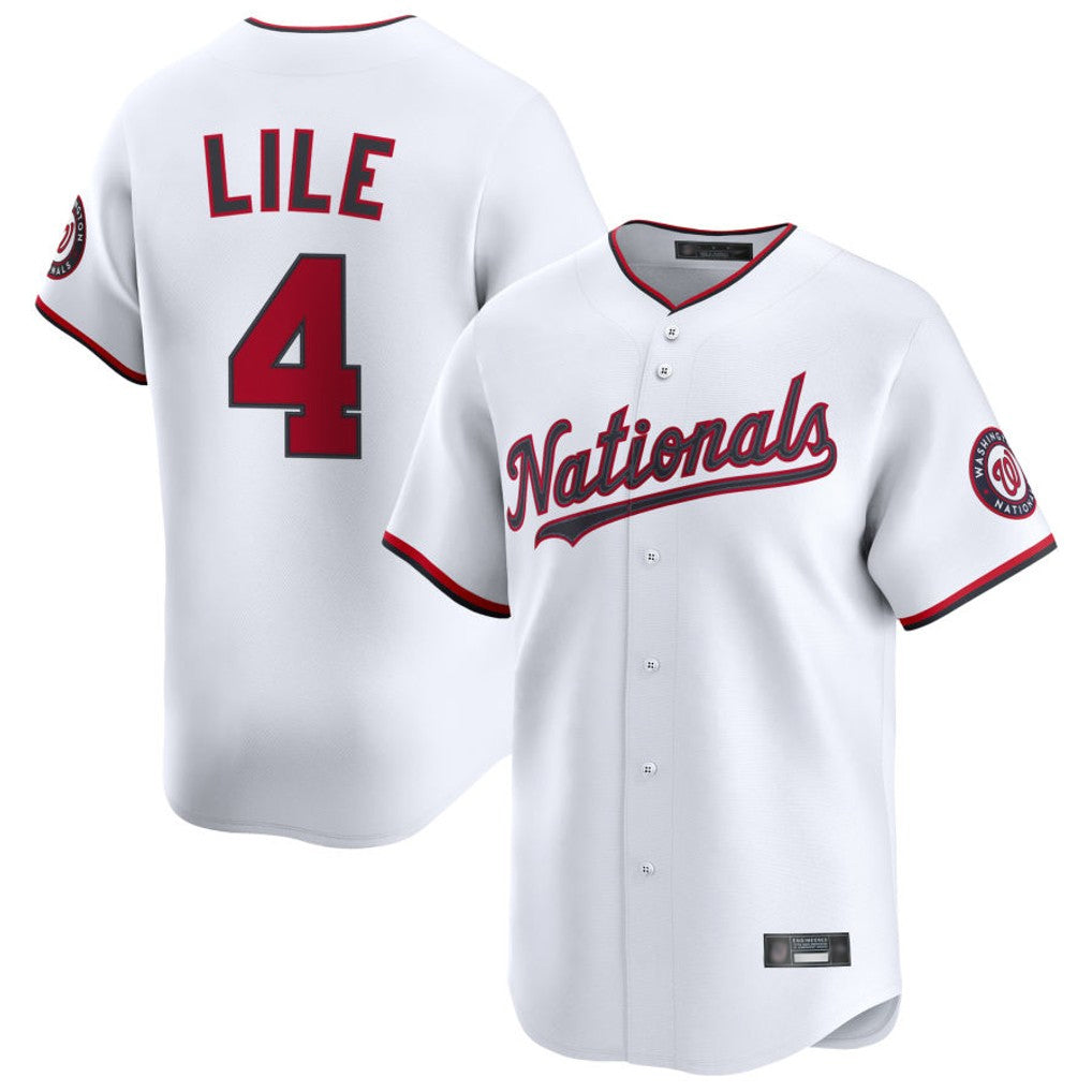 Cooneas W.Nationals #4 Daylen Lile Player White Alternate Limited Replica Stitched Jerseys