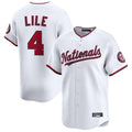 Cooneas W.Nationals #4 Daylen Lile Player White Alternate Limited Replica Stitched Jerseys