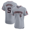 Cooneas W.Nationals #5 CJ Abrams Player Gray Elite Road Replica Stitched Jerseys