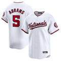 Cooneas W.Nationals #5 CJ Abrams Player White Home Limited Stitched Jerseys