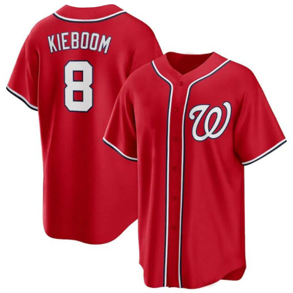 Cooneas W.Nationals #8 Carter Kieboom Player Red Replica Game Stitched Jerseys