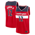 Cooneas W.Wizards #12 Tre Johnson III Red 2025  Draft First Round Pick Fast Break Replica Jerseys - Icon Edition