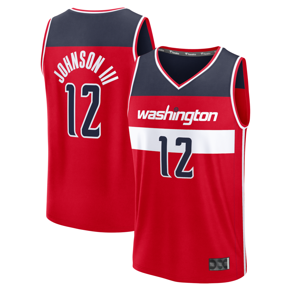 Cooneas W.Wizards #12 Tre Johnson III Red Fast Break Replica Jerseys - Icon Edition