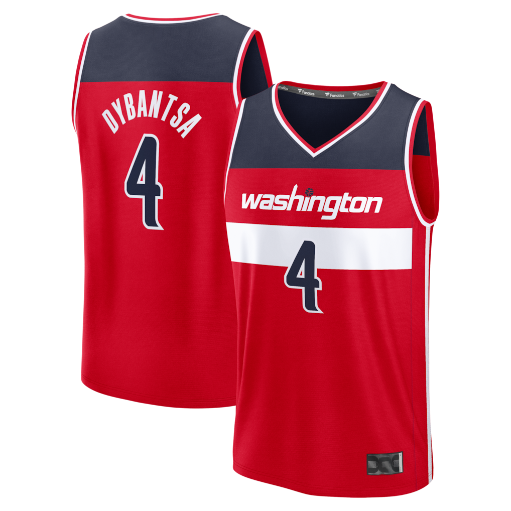 Cooneas W.Wizards #4 AJ Dybantsa Red 2026 Draft First Round Pick Fast Break Jersey s- Icon Edition