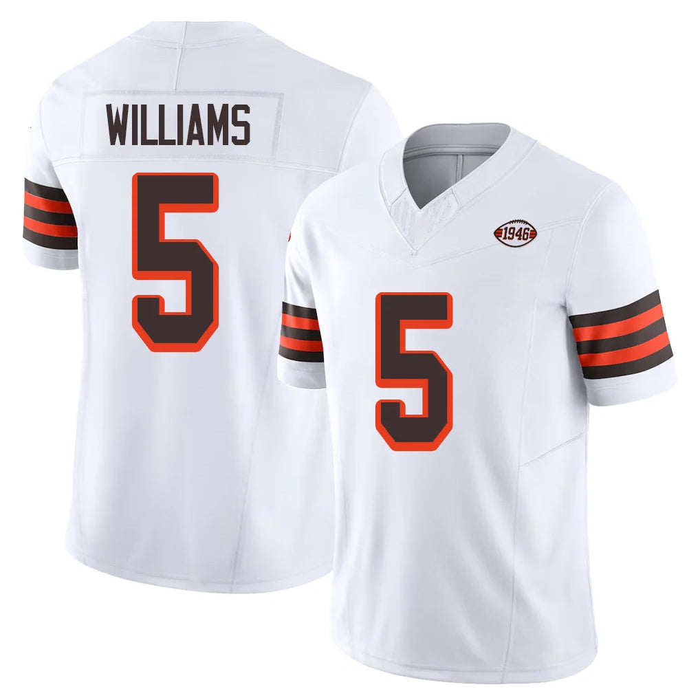 C.Browns #5 Quincy Williams Player White Limited Vapor F.U.S.E. Alternate Game Cooneas Stitched Jerseys