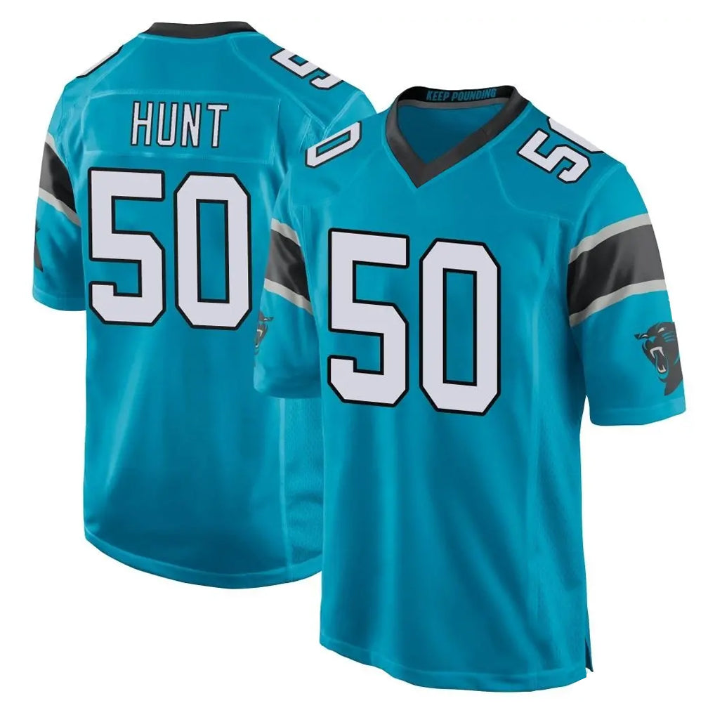 C.Panthers #50 Robert Hunt Player Blue Game Cooneas Stitched Jerseys