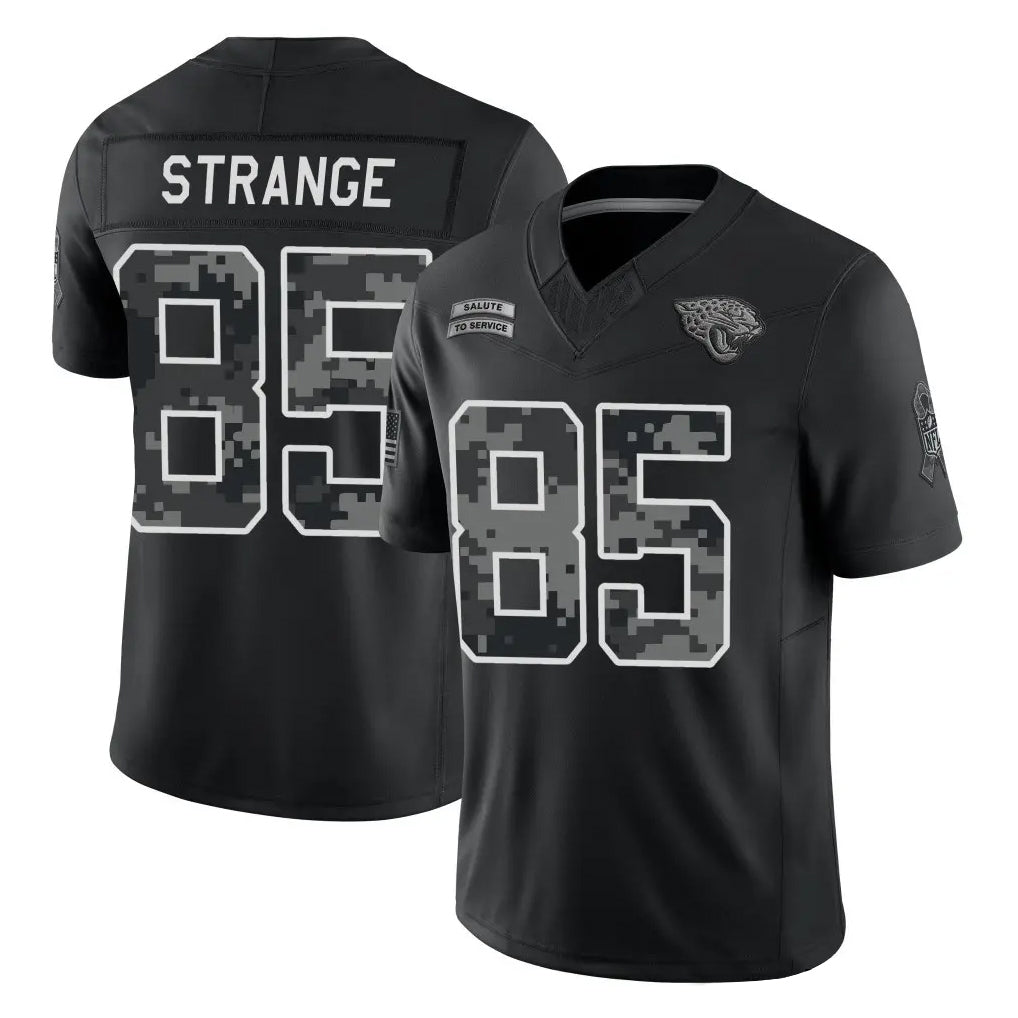 J.Jaguars #85 Brenton Strange Player Black Limited 2026 Salute to Service Home Game Cooneas Stitched Jerseys